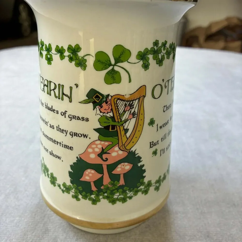 1968 Old Fitzgerald Leprechaun Bourbon Decanter Stitzel Weller Porcelain Empty